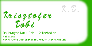 krisztofer dobi business card